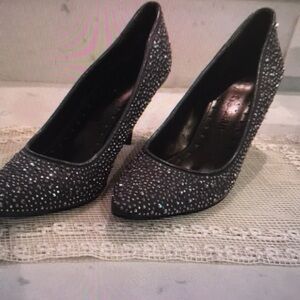Nina Black Sparkling Heels
